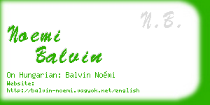 noemi balvin business card